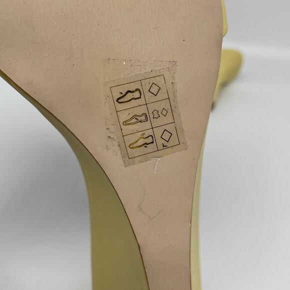 Jeffrey Campbell Women's Yellow Square Toe Mule Heels Size 7 - Picture 8 of 15